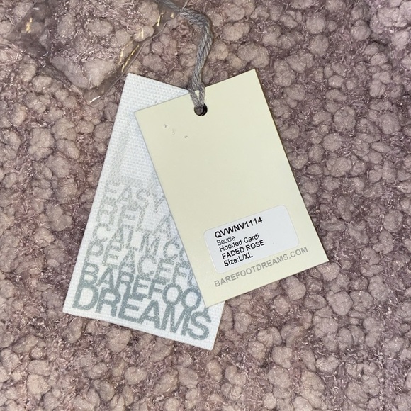 Barefoot Dreams Boucle Hooded Cardi in Faded Rose - Picture 9 of 9